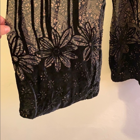 Topshop Black Velvet Wide-leg Jumpsuit - Picture 4 of 8